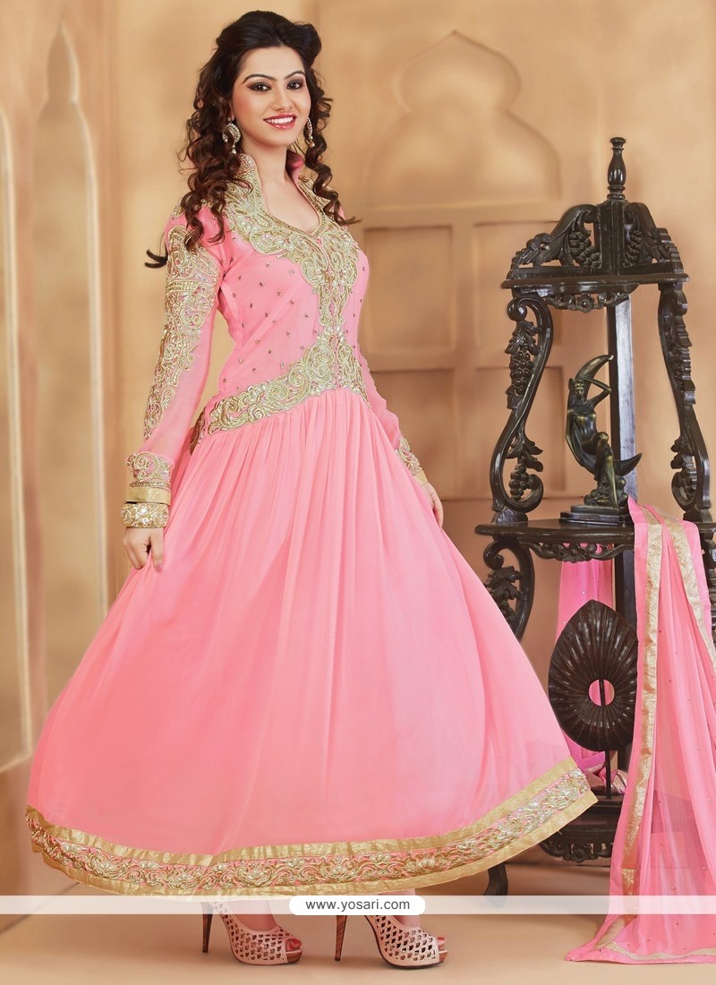 Desirable Pink Anarkali Suit