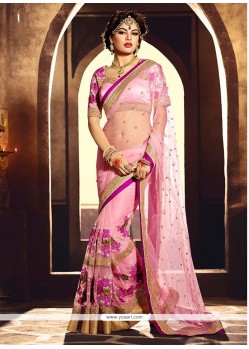 Capricious Pink Designer Saree