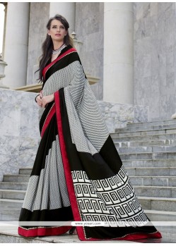 Competent Print Work Georgette Casual Saree