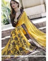 Lordly Georgette Yellow Casual Saree