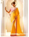 Wonderous Yellow Georgette Designer Traditional Sarees