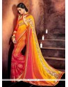 Delectable Multi Colour Aari Work Designer Saree