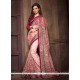 Sparkling Pink Net Designer Saree