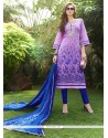 Alluring Purple Churidar Designer Suit