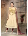 Majesty Cream Anarkali Salwar Suit