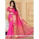 Bewitching Banarasi Silk Hot Pink Designer Saree