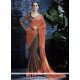 Fabulous Orange Designer Saree