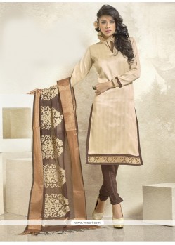 Magnificent Bhagalpuri Silk Lace Work Churidar Designer Suit