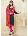 Charming Banglori Silk Black Churidar Designer Suit