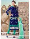 Dazzling Chanderi Churidar Designer Suit