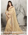 Picturesque Brasso Lace Work Casual Saree