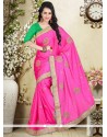 Vivid Hot Pink Designer Saree