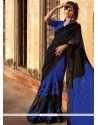 Glowing Blue Designer Saree