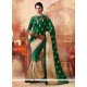Sonorous Green Embroidered Work Silk Designer Saree