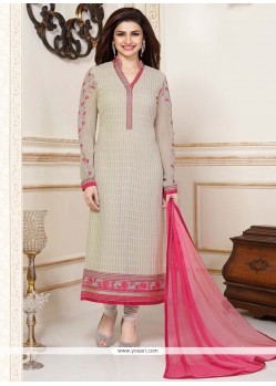Prachi Desai Embroidered Work Churidar Designer Suit