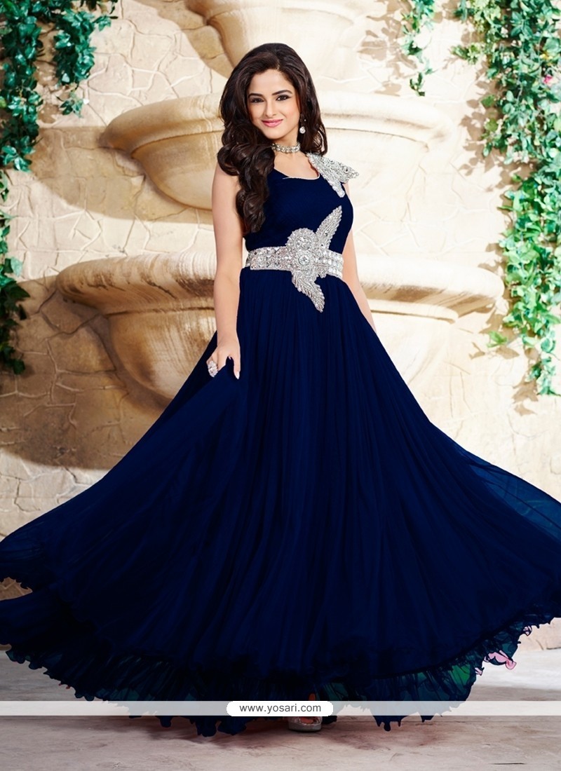 navy blue dress design