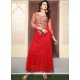 Riveting Net Embroidered Work Designer Gown