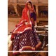 Winsome Patch Border Work Purple Banarasi Silk Designer Saree
