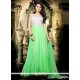 Piquant Green Embroidered Work Designer Gown