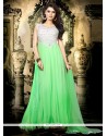 Piquant Green Embroidered Work Designer Gown