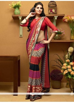 Modern Multicolor Shaded Georgette Saree