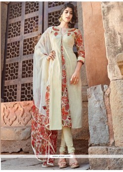 Charming Multi Colour Cotton Designer Suit
