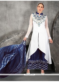 Noble Off White Embroidered Work Designer Suit