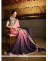Savory Pink Jacquard Designer Saree