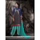 Superb Bhagalpuri Silk Navy Blue Embroidered Work Designer Patiala Salwar Kameez