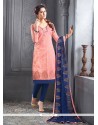 Tempting Chanderi Cotton Churidar Designer Suit
