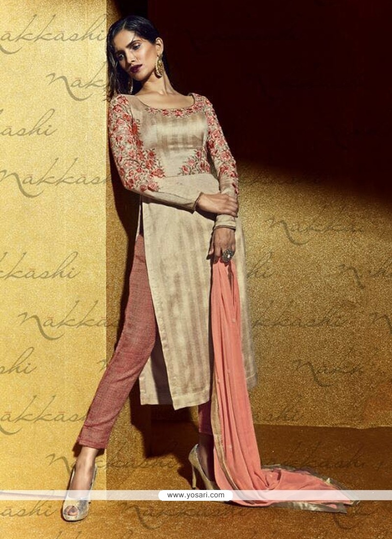 Exceeding Resham Work Bhagalpuri Silk Designer Suit