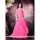 Net Hot Pink Embroidered Work Designer Gown