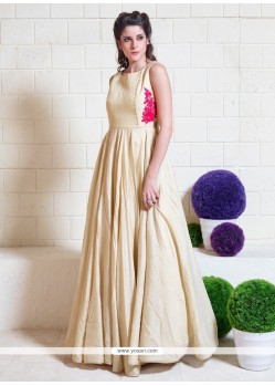 Versatile Jute Silk Resham Work Designer Gown