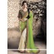 Praiseworthy Fancy Fabric Green Embroidered Work Designer Saree