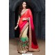 Karishma Kapoor Multi Colour Georgette Cream Net Designer Saree