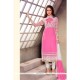 Fetching Pink Patch Border Work Churidar Designer Suit