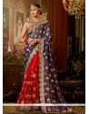 Outstanding Embroidered Work Georgette Classic Designer Saree