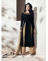 Prominent Aari Work Black Georgette Designer Suit