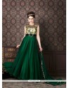 Exquisite Zari Work Green Anarkali Salwar Kameez