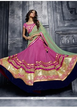 Beauteous Pink Fancy Fabric A Line Lehenga Choli