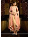 Beautiful Pink Embroidered Work Georgette Designer Suit