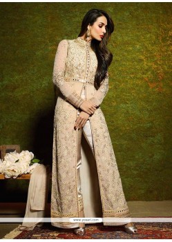 Malaika Arora Khan Cream Designer Suit