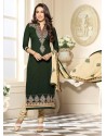Karishma Kapoor Green Cotton Churidar Designer Suit