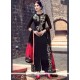 Fab Cotton Satin Black Designer Salwar Suit