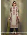 Pretty Resham Work Multi Colour Churidar Designer Suit