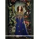 Lively Embroidered Work Blue Banglori Silk Anarkali Salwar Kameez