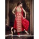 Piquant Embroidered Work Red Designer Suit