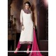 Innovative White Resham Work Georgette Pant Style Suit