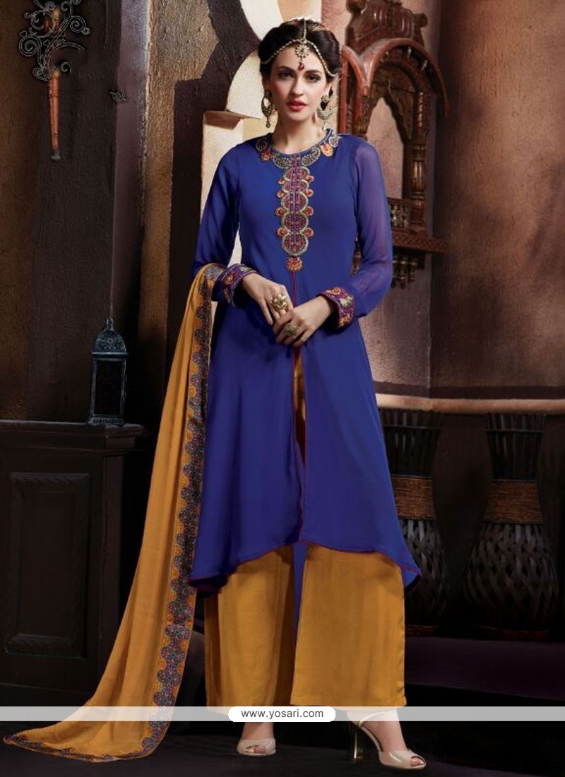 Striking Blue Designer Pakistani Suit