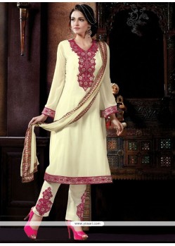Talismanic Georgette Embroidered Work Pant Style Suit